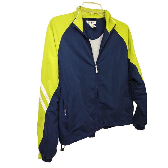 Duck Head Windbreaker Jacket Lightweight Size S Green Blue Zip Pockets Lined - Picture 3 of 11